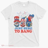 Just Here To Bang Gnome 4th Of July T-Shirt thumb 0