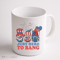 Just Here To Bang Gnome 4th Of July Coffee Mug thumb 1