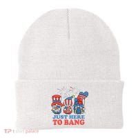 Just Here To Bang Gnome 4th Of July Beanie thumb 0