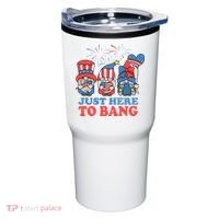 Just Here To Bang Gnome 4th Of July Tumbler thumb 0