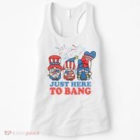 Just Here To Bang Gnome 4th Of July Women's Tank Top thumb 0