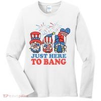 Just Here To Bang Gnome 4th Of July Women's Long Sleeve Shirt thumb 0