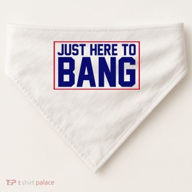 Just Here To Bang 4th Of July USA-Made Doggie Bandana