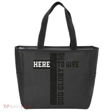 Just Here To Give God Glory Cute Tote Bag
