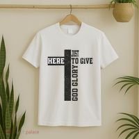 Just Here To Give God Glory Cute T-Shirt thumb 2