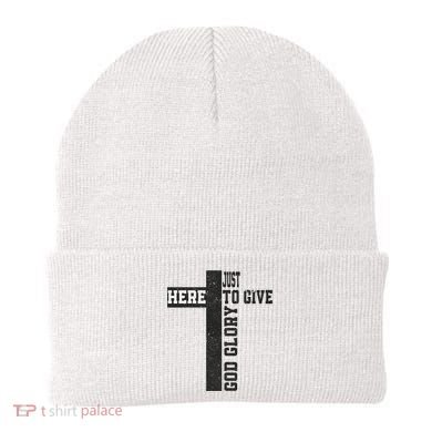 Just Here To Give God Glory Cute Beanie