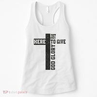 Just Here To Give God Glory Cute Women's Tank Top thumb 0