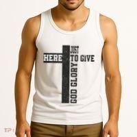 Just Here To Give God Glory Cute Tank Top thumb 3