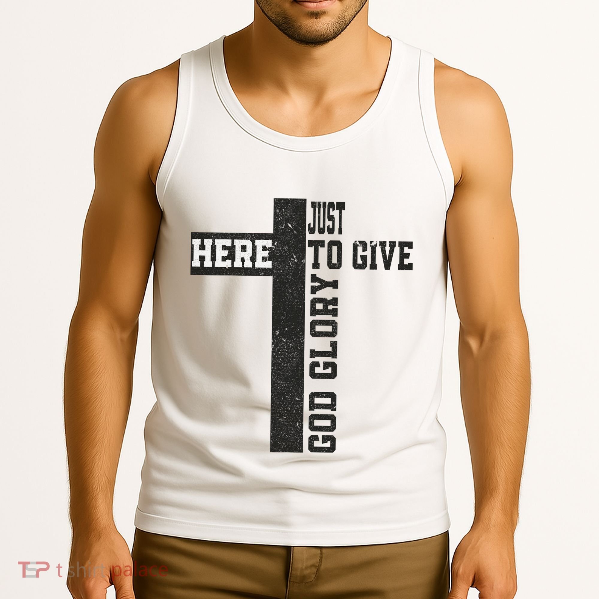 Just Here To Give God Glory Cute Tank Top