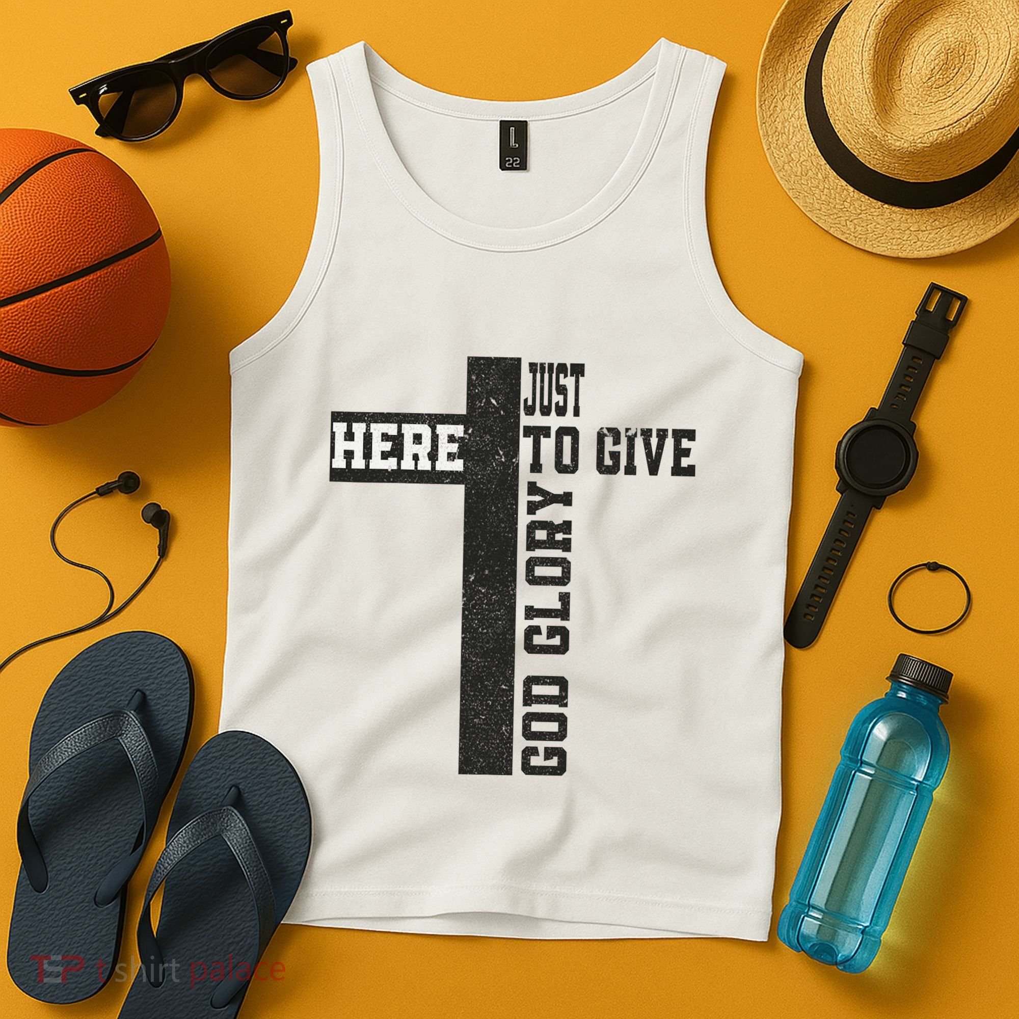 Just Here To Give God Glory Cute Tank Top