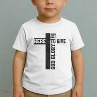 Just Here To Give God Glory Cute Toddler T-Shirt thumb 2