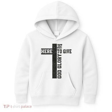 Just Here To Give God Glory Cute Kids Hoodie
