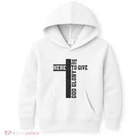 Just Here To Give God Glory Cute Kids Hoodie thumb 0