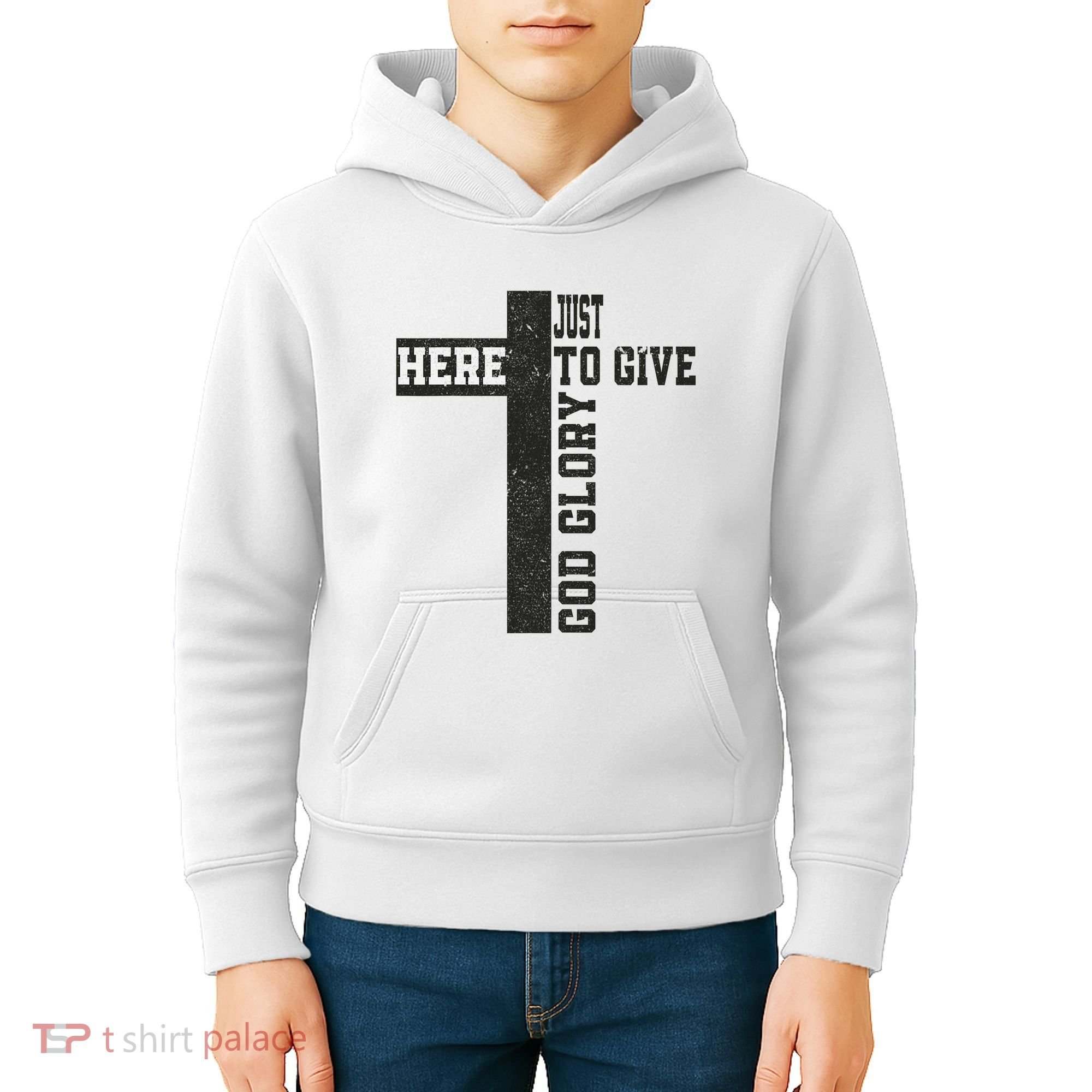 Just Here To Give God Glory Cute Kids Hoodie