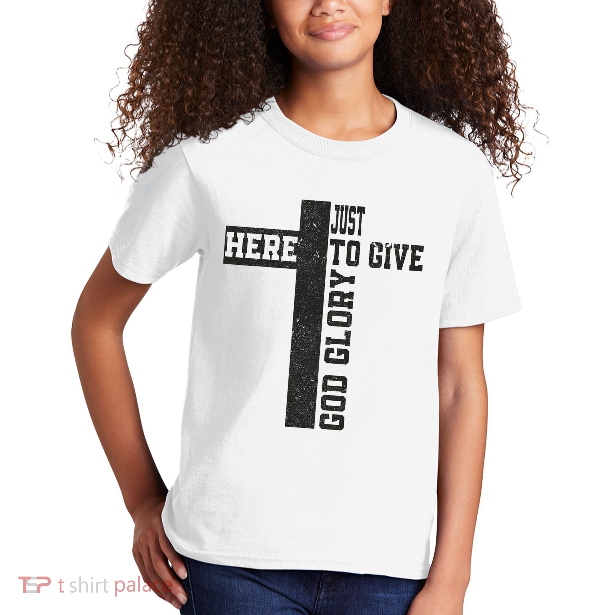 Just Here To Give God Glory Cute Kids T-Shirt