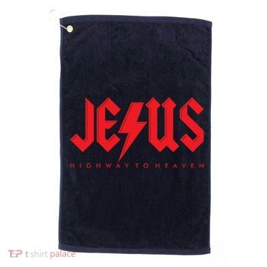 Jesus Highway To Heaven Christianity Golf Towel