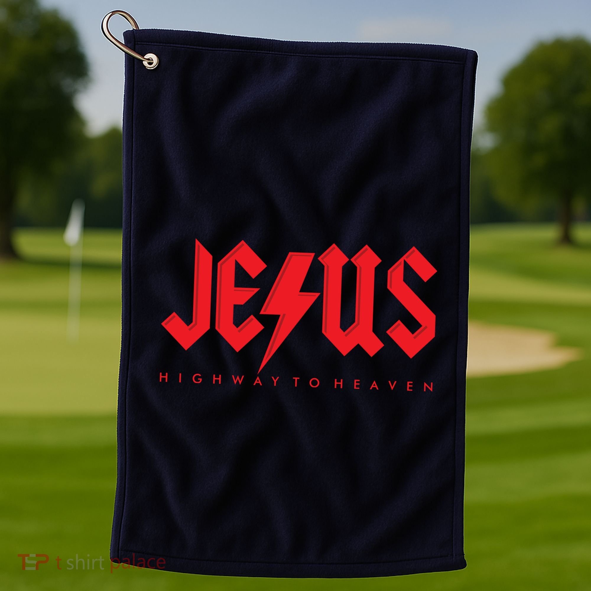 Jesus Highway To Heaven Christianity Golf Towel