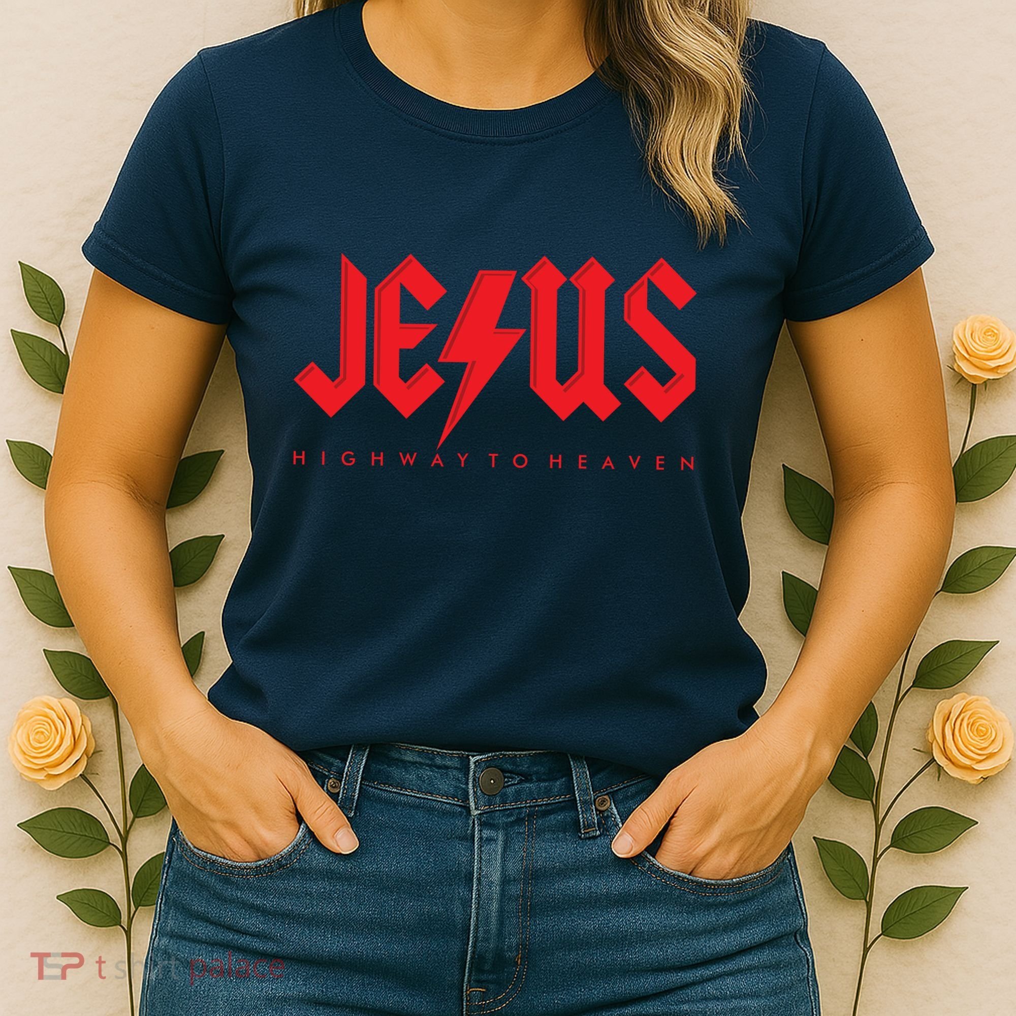 Jesus Highway To Heaven Christianity Women's T-Shirt