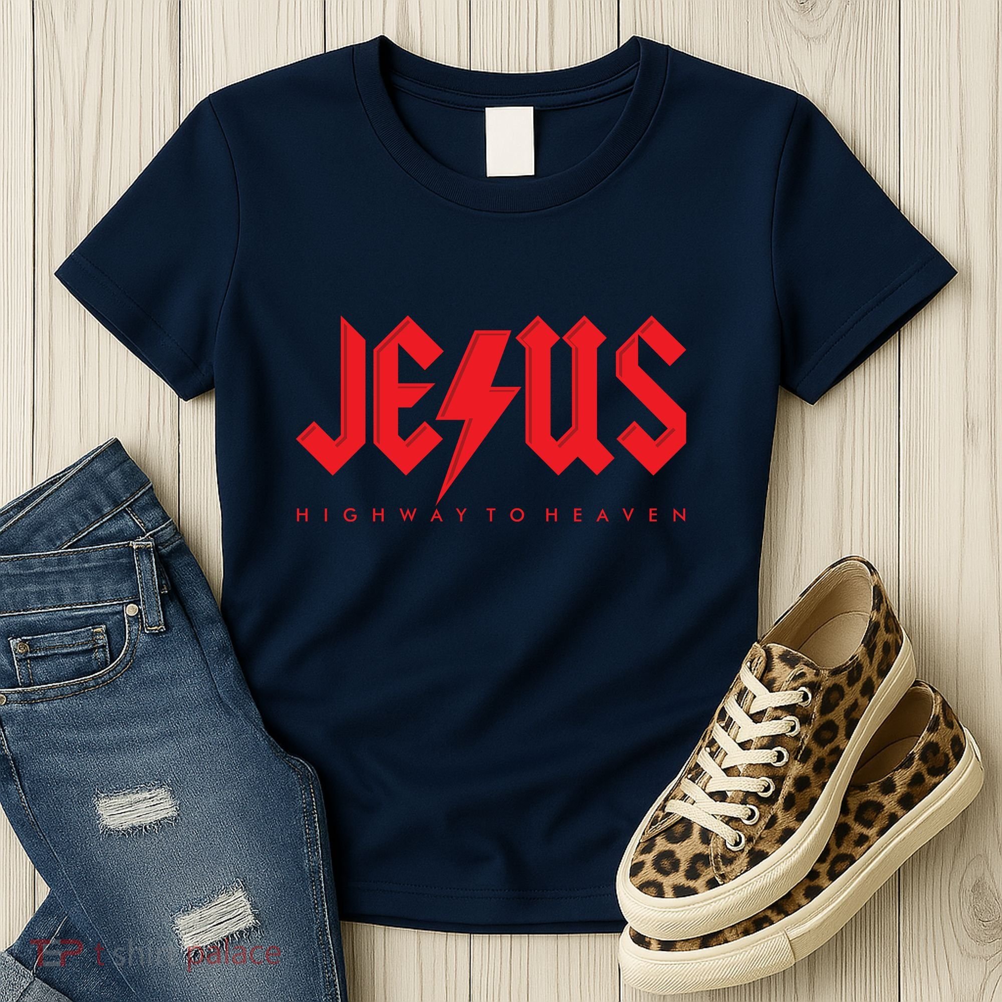 Jesus Highway To Heaven Christianity Women's T-Shirt