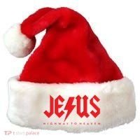 Jesus Highway To Heaven Christianity Santa Hat thumb 0