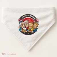 Just Here To Bang American Presidents USA-Made Doggie Bandana thumb 0