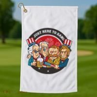 Just Here To Bang American Presidents Golf Towel thumb 1