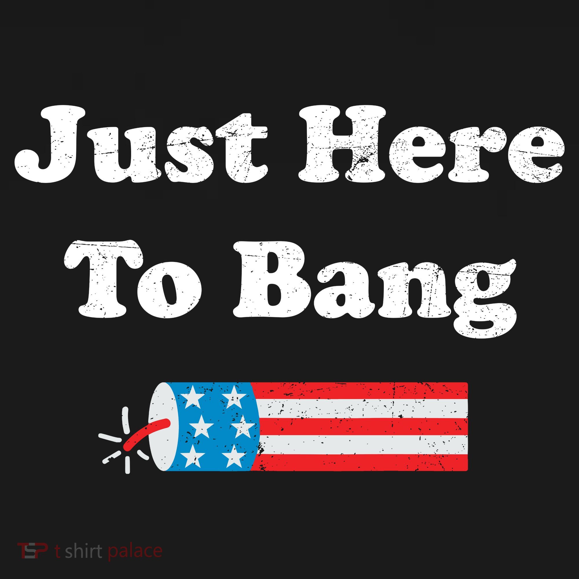 Just Here To Bang 4th July American Flag Polo