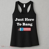 Just Here To Bang 4th July American Flag Women's Tank Top thumb 3
