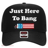 Just Here To Bang 4th July American Flag Hat thumb 0
