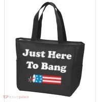 Just Here To Bang 4th July American Flag Tote Bag thumb 3