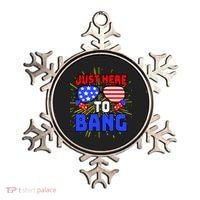 Just Here To Bang Funny 4th Of July USA Merica America Ornament thumb 0
