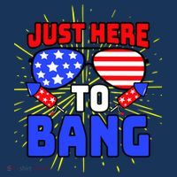 Just Here To Bang Funny 4th Of July USA Merica America Mousepad thumb 1