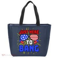 Just Here To Bang Funny 4th Of July USA Merica America Tote Bag thumb 0
