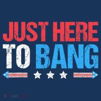 Just Here To Bang Funny Fireworks 4th Of July Women's Hoodie thumb 2