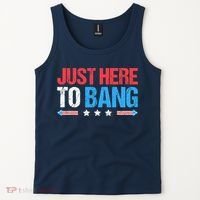 Just Here To Bang Funny Fireworks 4th Of July Tank Top thumb 2