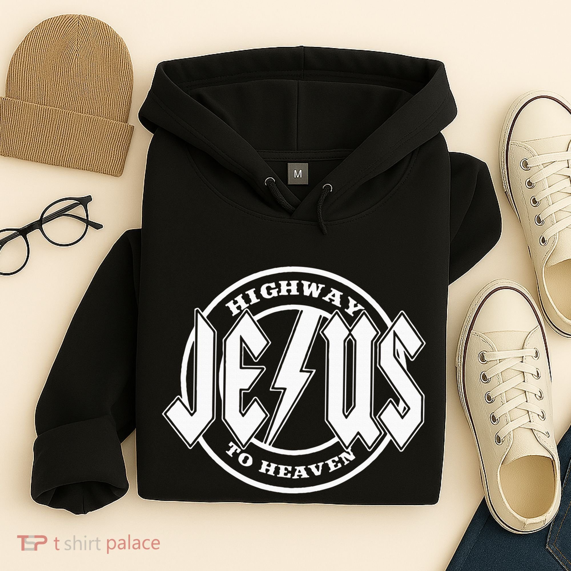 Jesus Highway To Heaven Pray Catholic Faith Based Hoodie