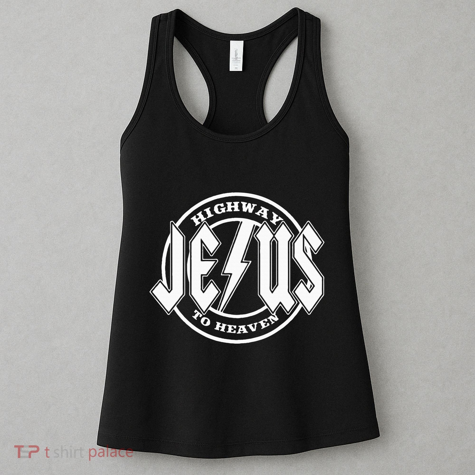 Jesus Highway To Heaven Pray Catholic Faith Based Women's Tank Top