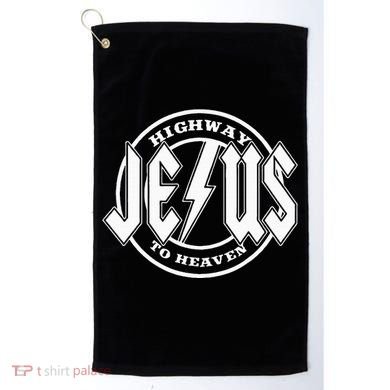 Jesus Highway To Heaven Pray Catholic Faith Based Golf Towel