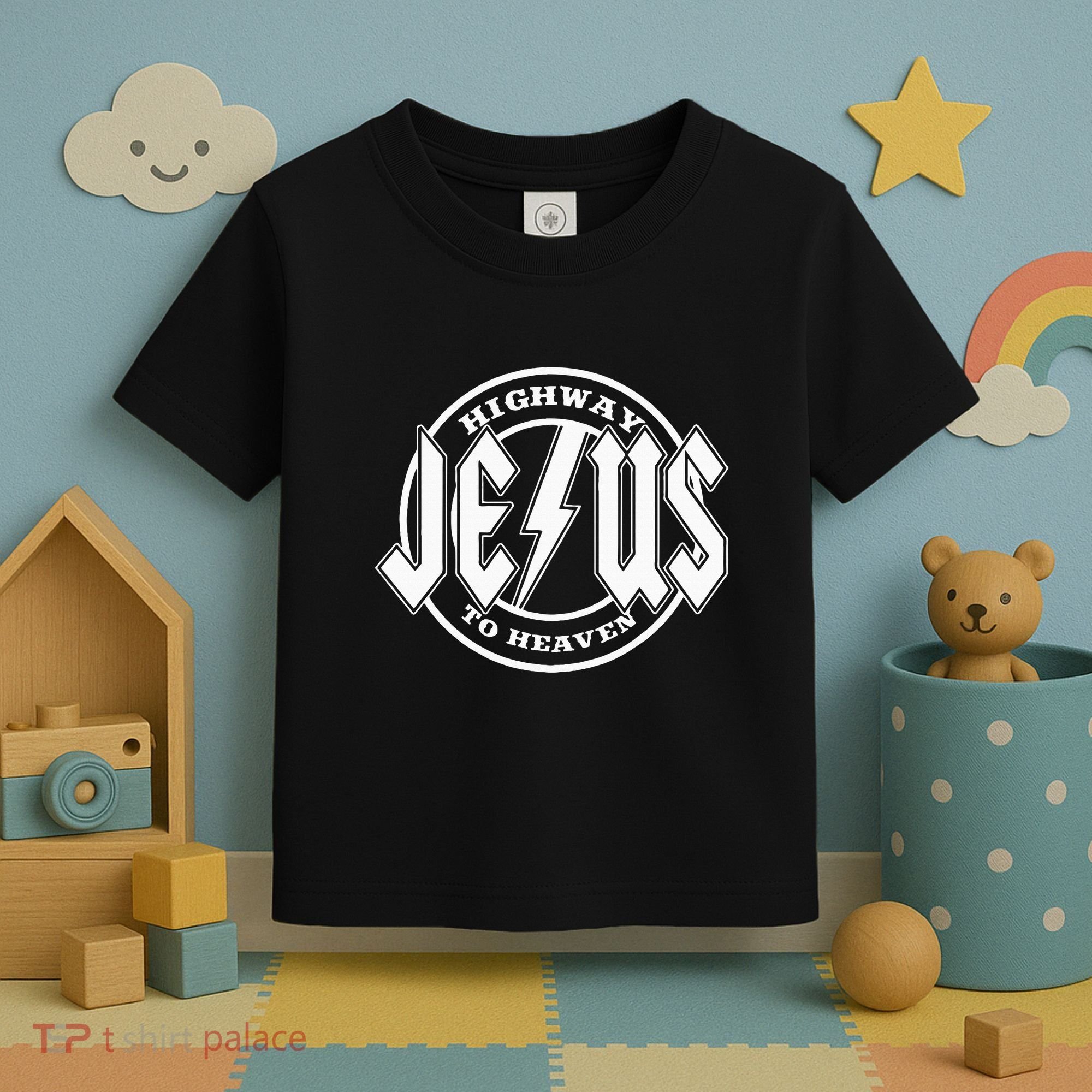 Jesus Highway To Heaven Pray Catholic Faith Based Toddler T-Shirt