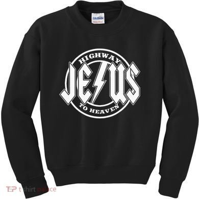 Jesus Highway To Heaven Pray Catholic Faith Based Kids Sweatshirt