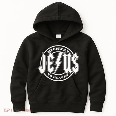 Jesus Highway To Heaven Pray Catholic Faith Based Kids Hoodie