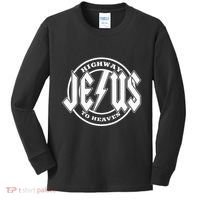 Jesus Highway To Heaven Pray Catholic Faith Based Kids Long Sleeve Shirt thumb 0