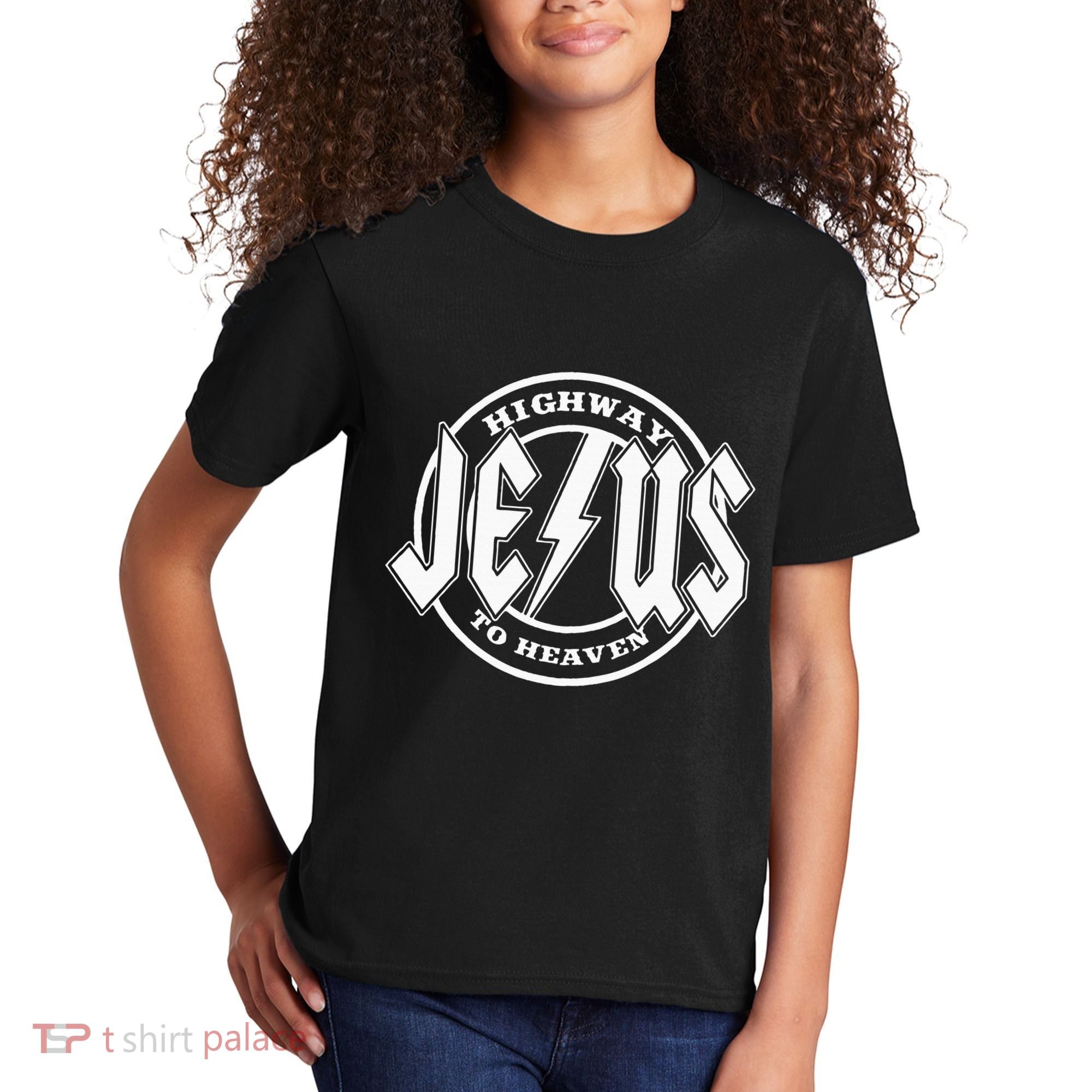 Jesus Highway To Heaven Pray Catholic Faith Based Kids T-Shirt