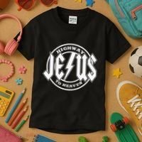 Jesus Highway To Heaven Pray Catholic Faith Based Kids T-Shirt thumb 3