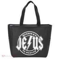Jesus Highway To Heaven Pray Catholic Faith Based Tote Bag thumb 0