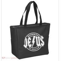 Jesus Highway To Heaven Pray Catholic Faith Based Tote Bag thumb 2