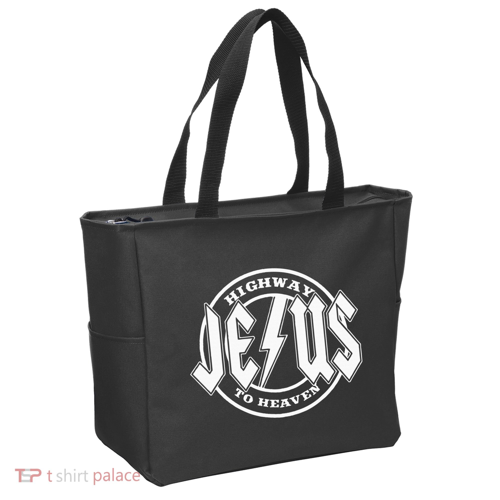 Jesus Highway To Heaven Pray Catholic Faith Based Tote Bag
