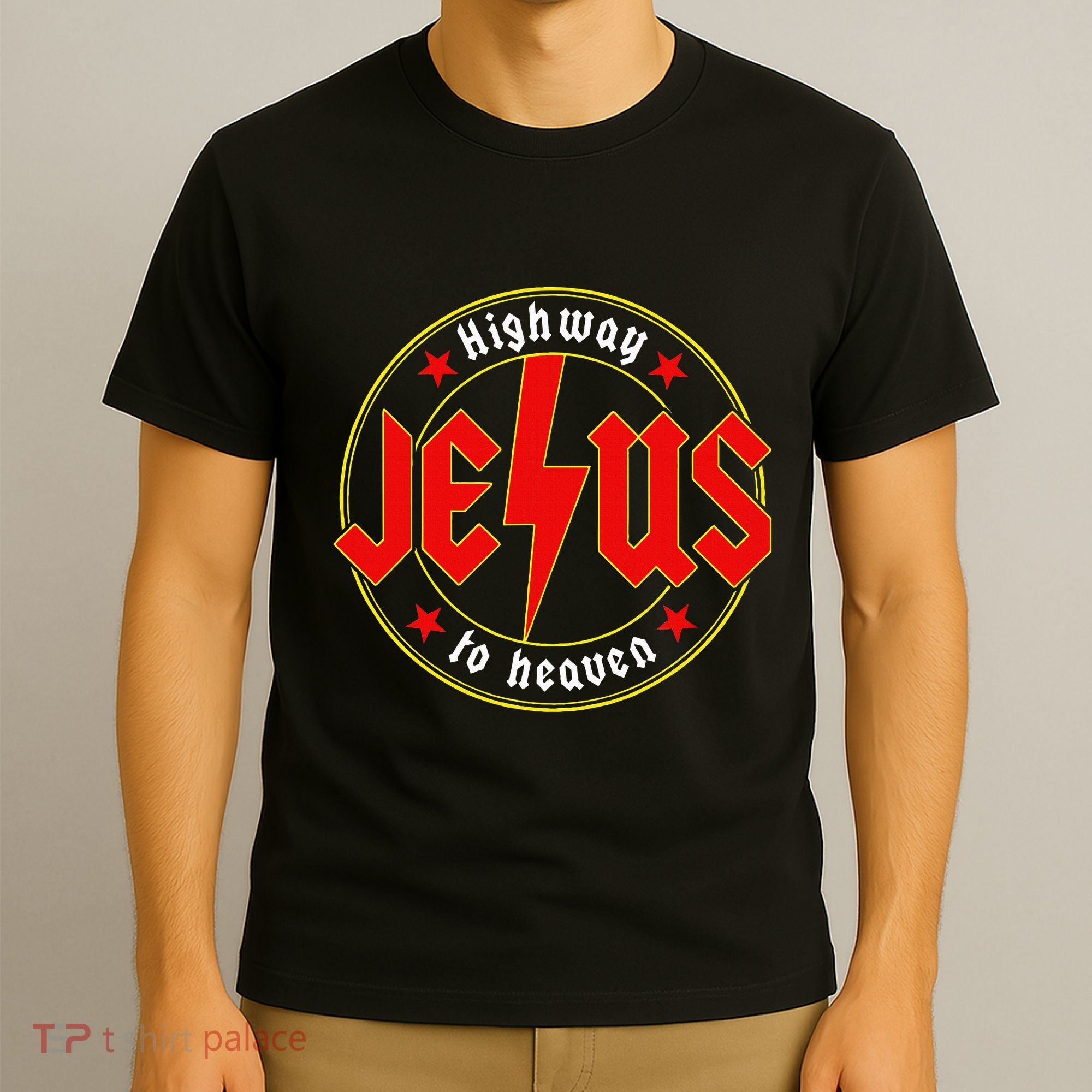 Jesus Highway To Heaven Christian Bible Verse Faith Prayer T-Shirt