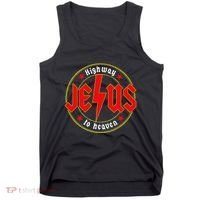 Jesus Highway To Heaven Christian Bible Verse Faith Prayer Tank Top thumb 0