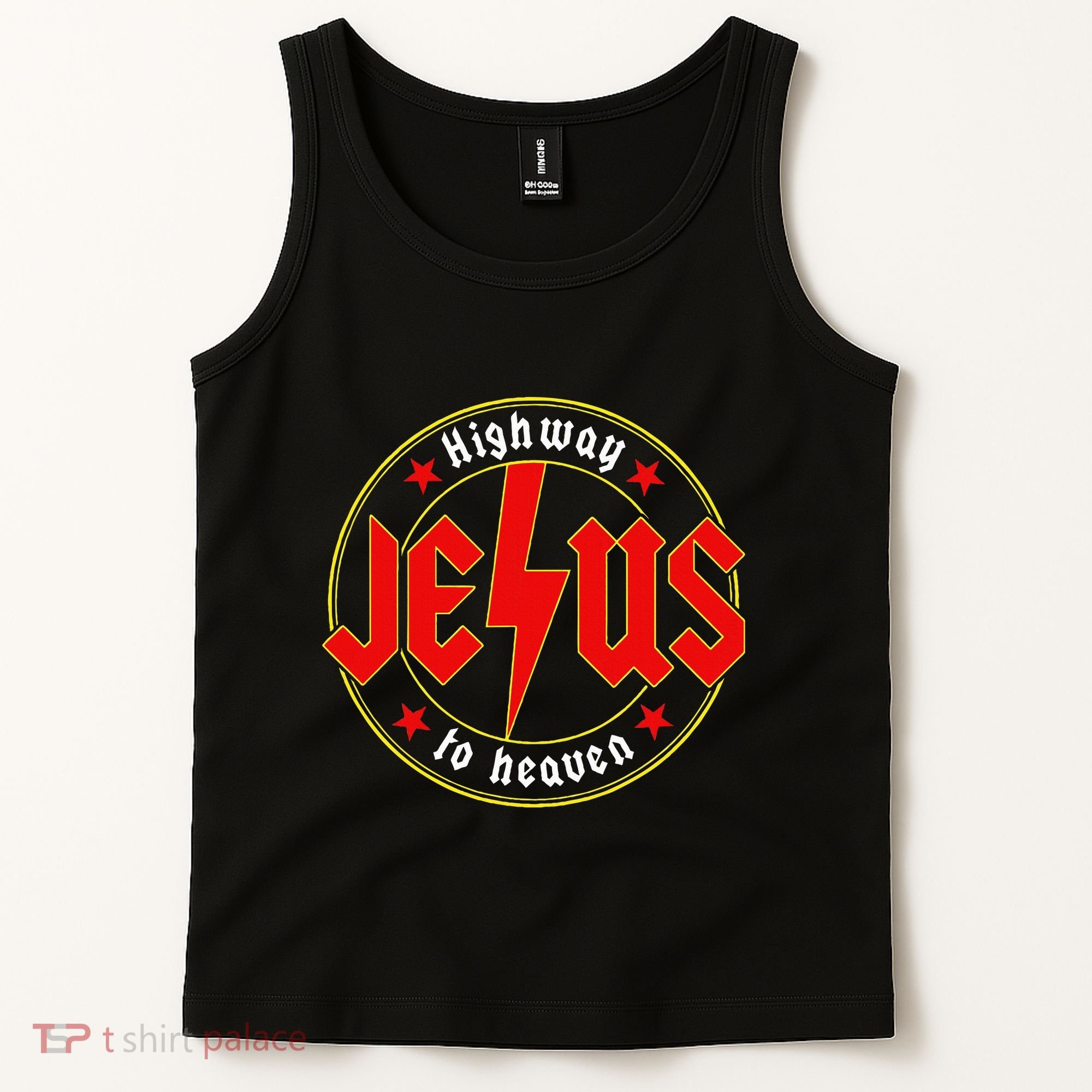 Jesus Highway To Heaven Christian Bible Verse Faith Prayer Tank Top